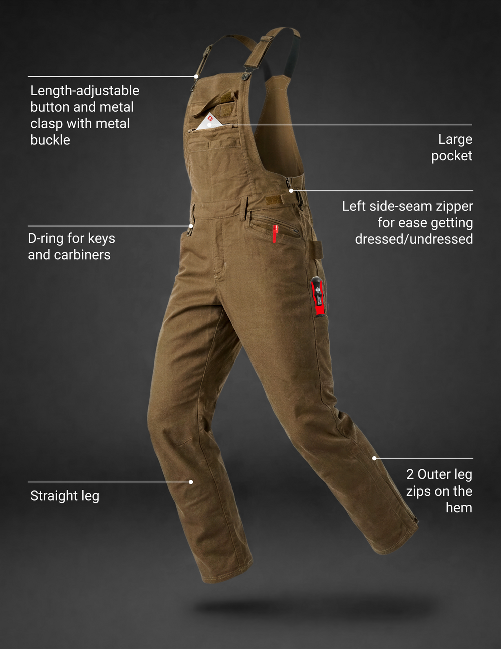 Multipocket Work Bib Overalls e.s.vintage | Strauss