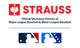 Strauss x mlb/milb logo
